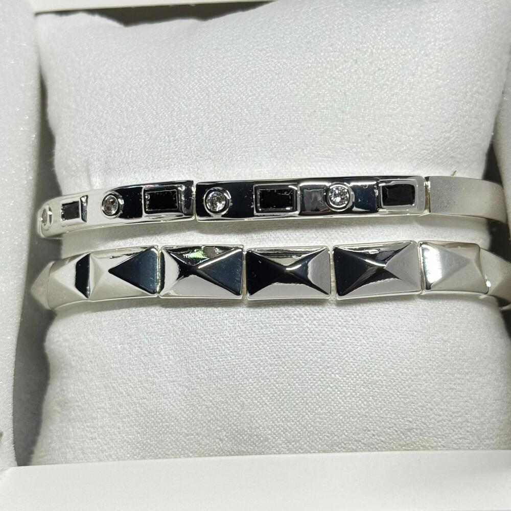 Bomb Party Gem Society Bracelets "The Takeover" Black Onyx & CZ on Silver - Picture 5 of 6